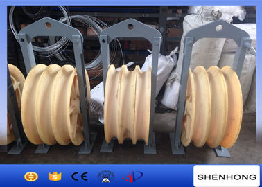 Power Construction Stringing Wire Rope Pulley Single Sheave For Cable Pulling